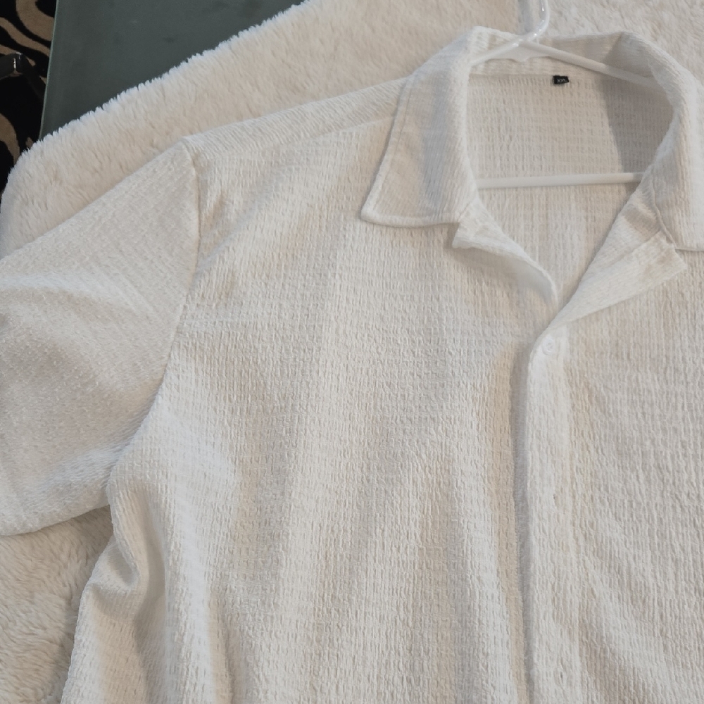 Source Unknown White Casual Button Down Shirt - image 4